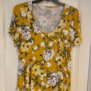 Mustard Yellow Floral Torrid Top
